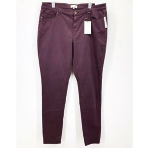 Halogen Skinny Jeans  Womens 16W Purple Eggplant